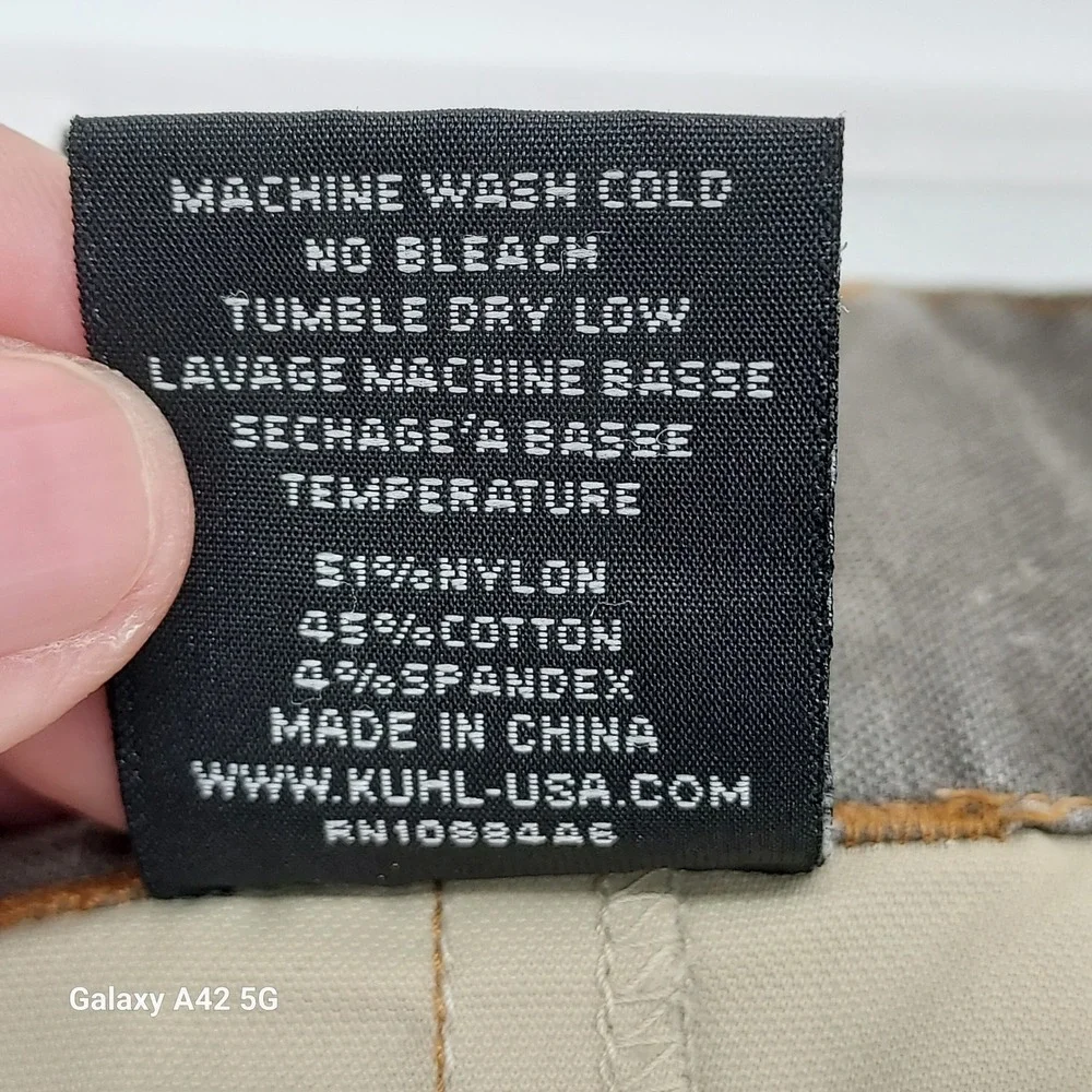 Kuhl Durakuhl Stretch Canvas Skirt Brown Utility Hiking Outdoor Womens Large‎
